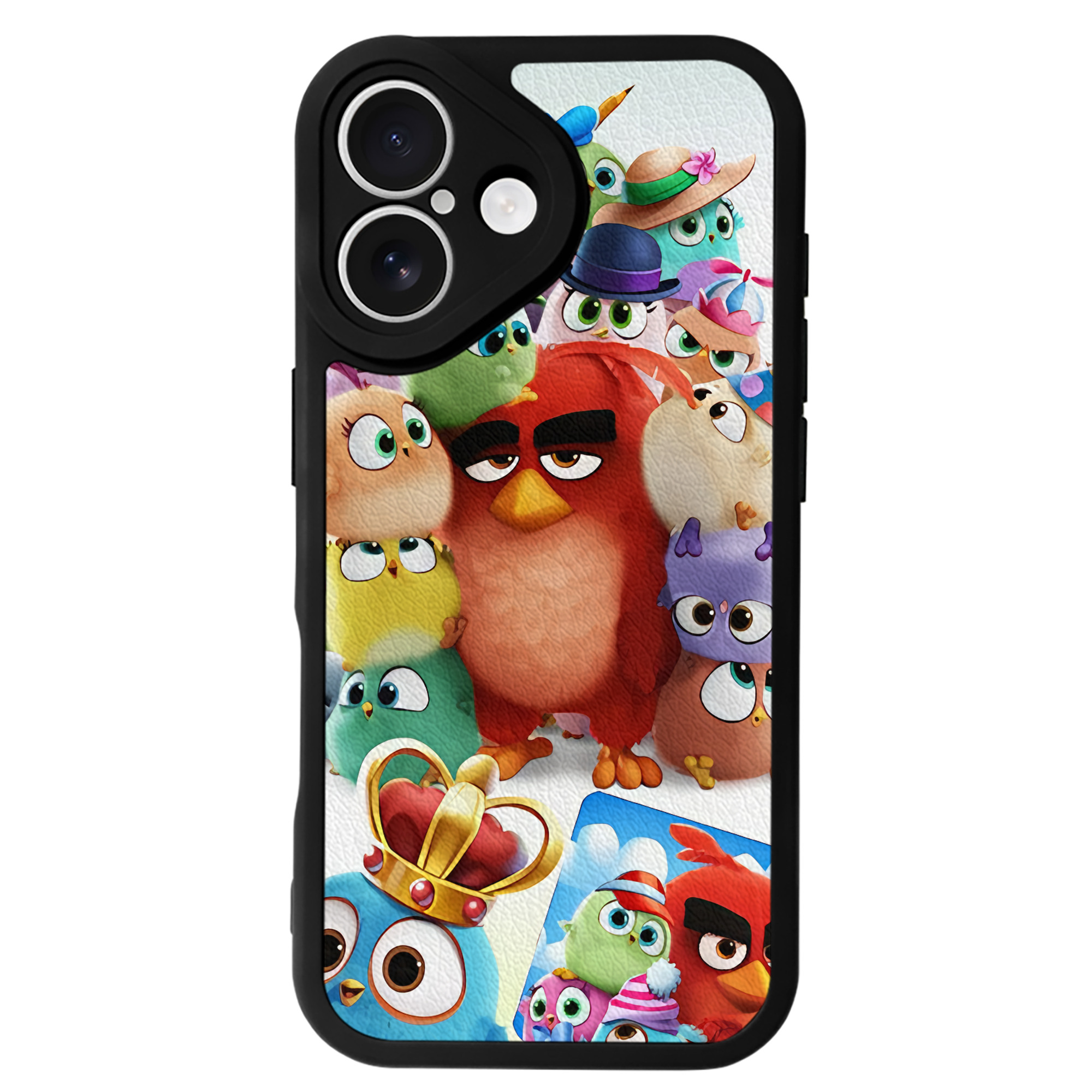 （画像用） Angry Birds アングリーバード 【iPhone 16シリーズ対応】シリコンスマホケース（レザー調） 材質：シリコン